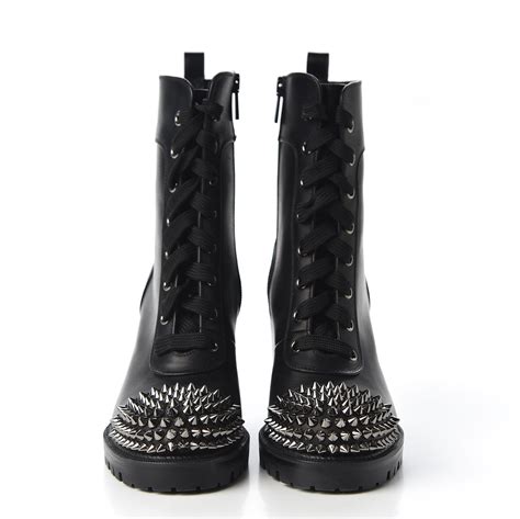 christian louboutin calfskin spikes ts croc 70 boots 35 5 black 582607 fashionphile