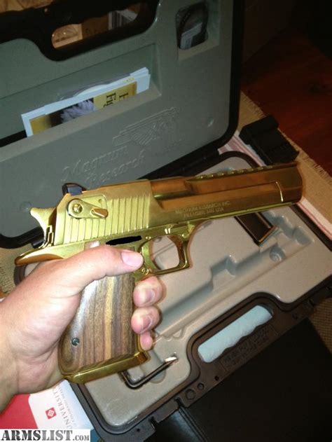 Armslist For Saletrade Desert Eagle 50ae Titanium Gold Plated With