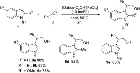 Dabcoc Oh Fecl Catalyzed Alkylation Of Indoles With Styrene Oxide