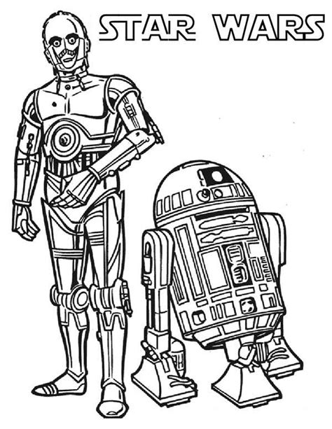 Star wars is an american epic space opera franchise, created by george lucas and centered around a film series that began with the eponymous 1977. C3PO and R2D2 the Star Wars Droids Coloring Page ...