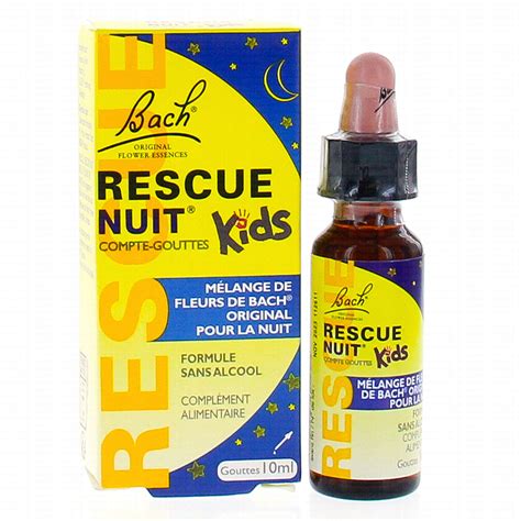 Fleurs De Bach Rescue Nuit Kids Gouttes 10ml Pharmacie Prado Mermoz