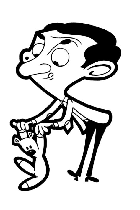 Ausmalbild Mr Bean