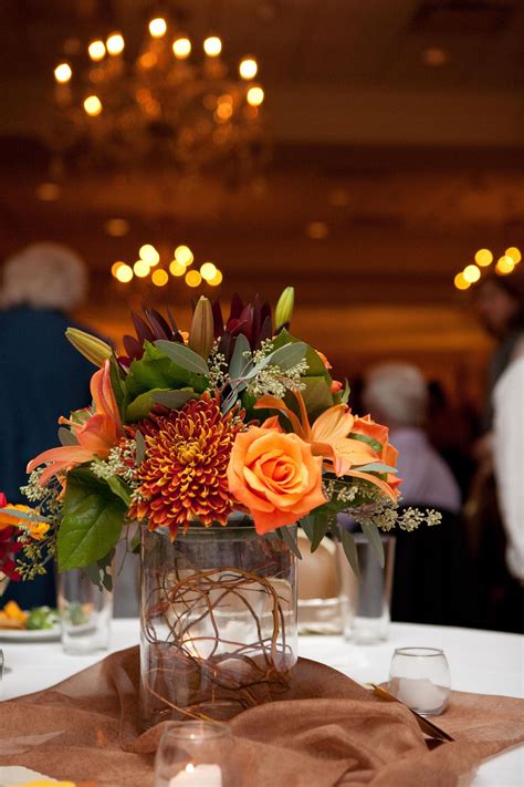 Fall Color Table Centerpieces