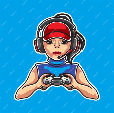 Ilustración De Girl Gamers Vector Premium