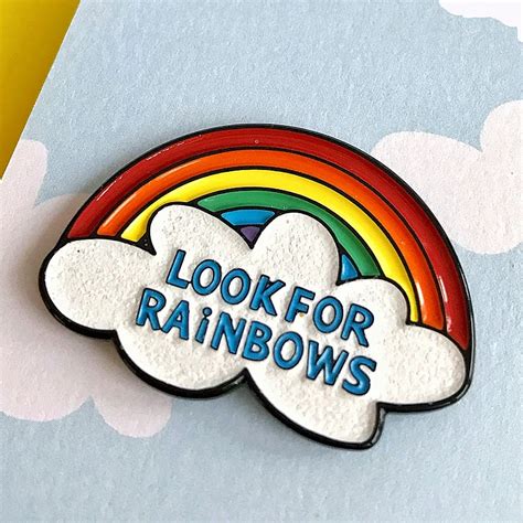 Look For Rainbows Gay Lgbtq Enamel Brooch Pin Backpack Hat Bag Collar