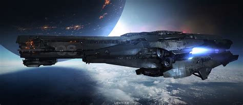 Sci Fi Spaceship Hd Wallpaper By Lownine