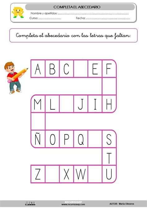 Fichas Infantiles Ficha De Las Letras Del Abecedario Con F4B