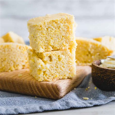 Using oil will ensure a moist and tender cornbread that isn't crumbly! Vegan Corn Grit Cornbread Recipe / Vegan Honey Butter Corn ...