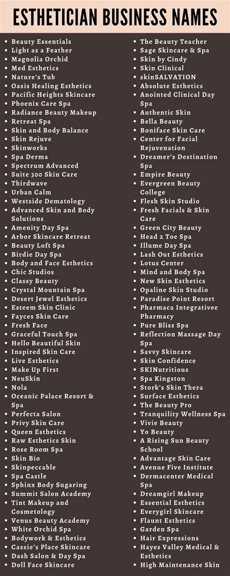 350 Catchy Esthetician Business Names Ideas And Suggestions