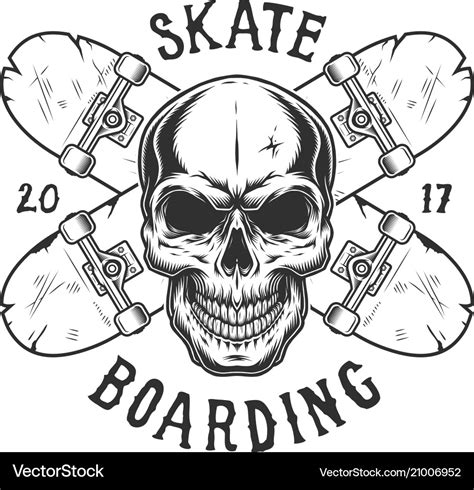 Vintage Skateboarding Logo Royalty Free Vector Image