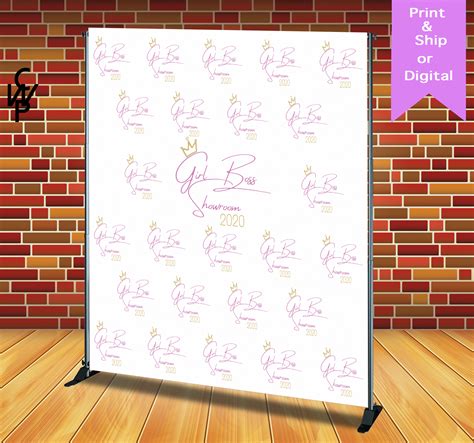 Step And Repeat Backdrop Banner Business Logo Business Advertising