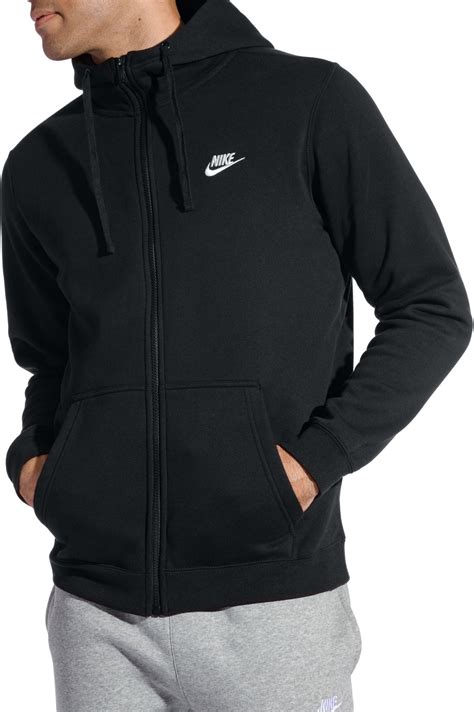 Nike Mens Sportswear Club Fleece Full Zip Hoodie Size Medium Black