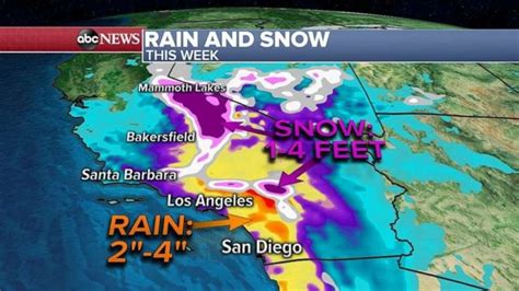 Flash Flooding Mudslides And Feet Of Snow For California Severe