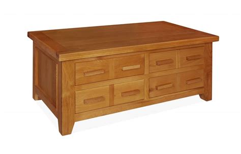 Modrest peak modern black oak coffee table by vig furniture inc. Canterbury Oak Storage Coffee Table With Drawers