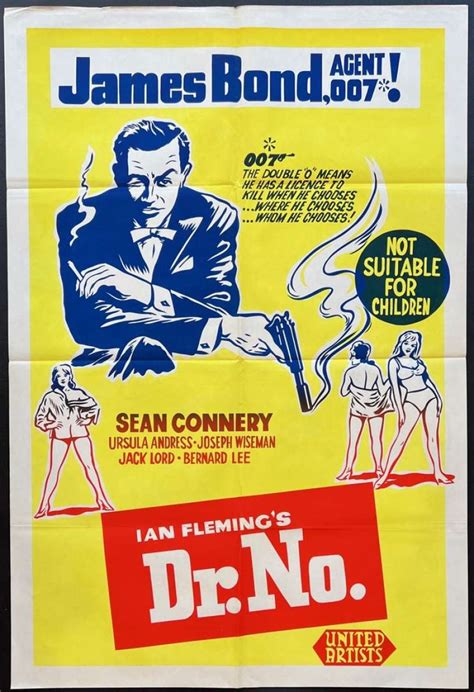 All About Movies Dr No Poster One Sheet Original Rare 1960s Re Issue