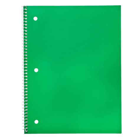Pen Gear 1 Subject Notebook Wide Ruled 80 Sheets Green Walmart