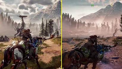 Horizon Dawn Zero Ps4 Graphics E3 Comparison