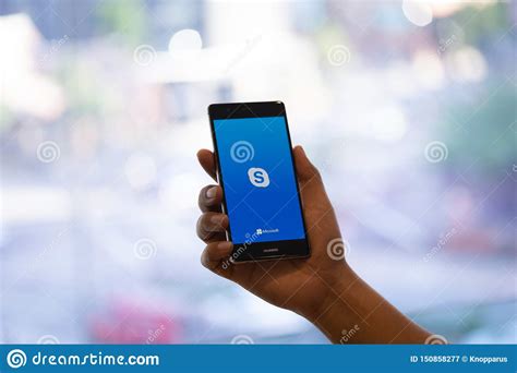 Sep 19, 2019 · huawei mate 30 pro android smartphone. CHIANG MAI, THAILAND - Oct. 28,2018: Man Holding HUAWEI With Skype Apps. Skype Is Part Of ...