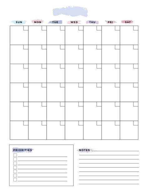 Printable Blank Calendar Print Calendar Calendar Pages Planner