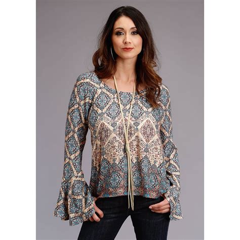 Stetson Women's Tapestry Herringbone Blouse | Clothes for women, Women, Women long sleeve