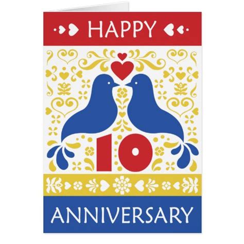 Free delivery for many products! Happy 10th Anniversary Card | Zazzle