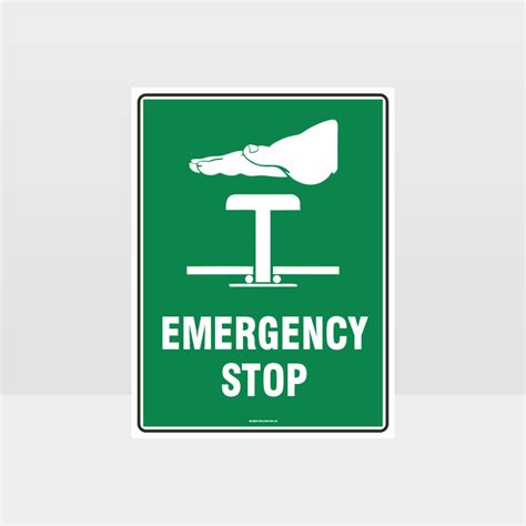 Emergency Stop Sign Emergency Signs Hazard Signs Nz