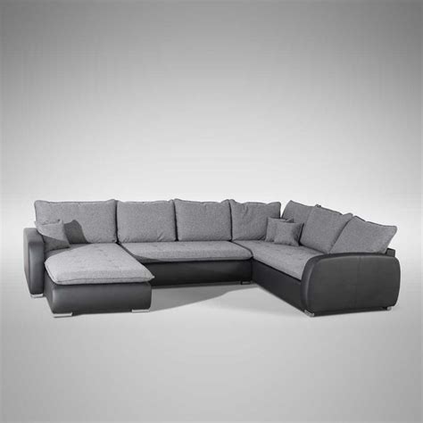 U Form Couch In Grau Schwarz Modern In 2020 Couch Sofa U Form