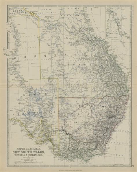 South Australia New South Wales Victoria Queensland 50x60cm Johnston
