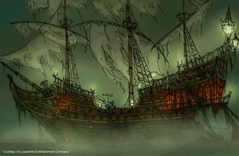 Skulls ghost pirate ship replica. LucasArts' Secret History: The Curse of Monkey Island ...