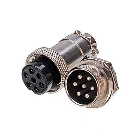 10pcs Gx20 7 Pin 20mm Male And Female Wire Panel Circular Connector