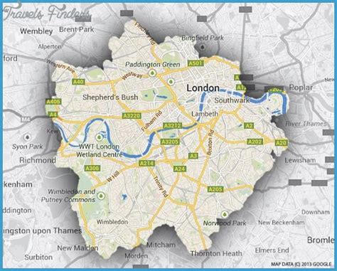 West London Map Travelsfinderscom