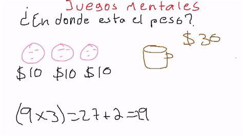 Learn vocabulary, terms and more with flashcards, games and only rub 220.84/month. Juegos Mentales - En Donde Esta El Peso? - YouTube