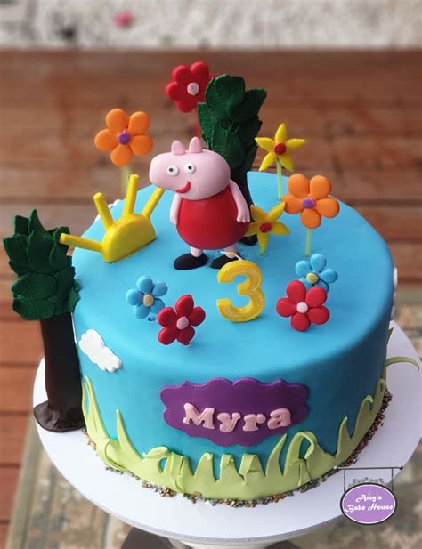 Peppa Pig Themed 3rd Birthday Cake Amys Bake House