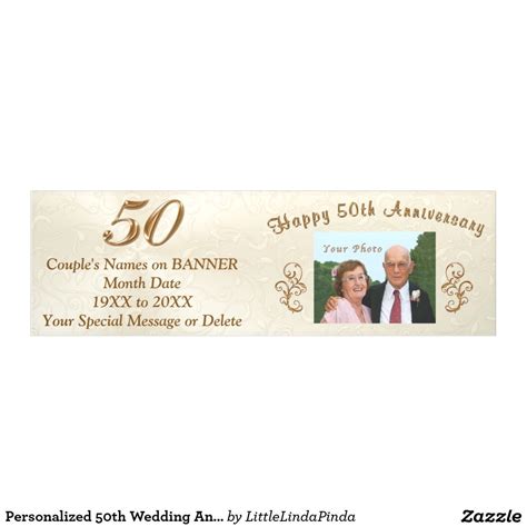 Personalized 50th Wedding Anniversary Banners
