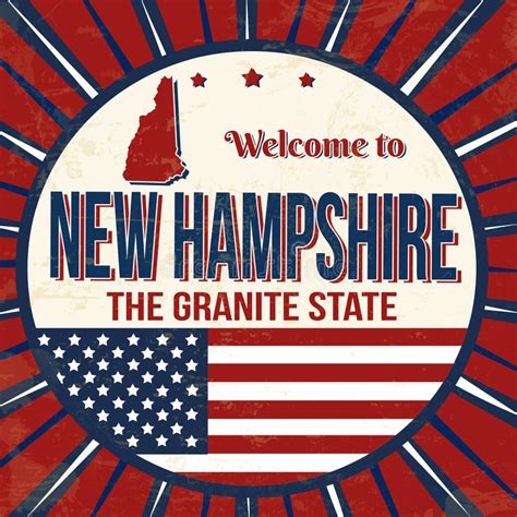 Welcome To New Hampshire Stock Illustration Illustration Of Tourism
