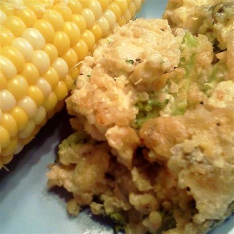 This cheesy, creamy broccoli and cauliflower casserole carries the perfect amount of sauce to enhance the flavors of the veggies without covering them up. Quinoa Broccoli Casserole Photos - Allrecipes.com