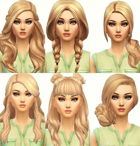 Current Favourite Maxis Match Hair(From left to right, then down and