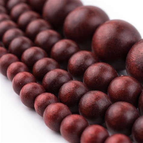 Red Wood Beads Etsy