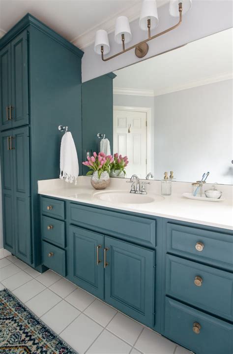Wood bathroom cabinets are the easiest to paint. Bathroom Refresh & Update with Paint | DeeplySouthernHome ...