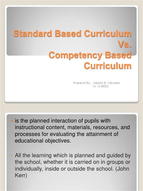 Curriculum, competence, innovation, knowledge based education. Standard Based Curriculum Vs competency based curriculum ...