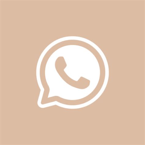 Whatsapp Logo Aesthetic Beige Whatsapp Beige Aesthetic App Icon