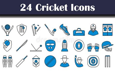 Cricket Icon Set Stock Vector Illustration Of Cricket 94375407