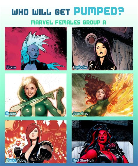 Weekly Rule 34 Poll Marvel Females Group A By Moxydoxy On Deviantart