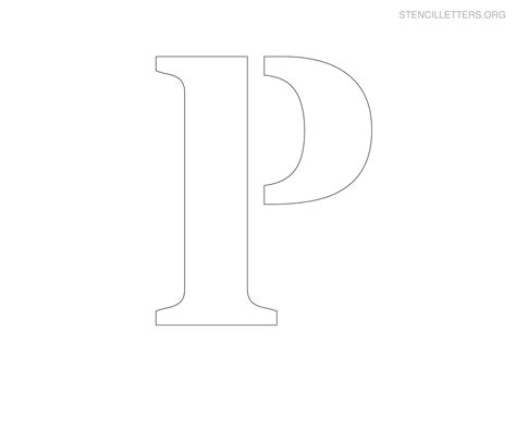 Letter P Printable Alphabet Stencil Templates Stencil Letters Org