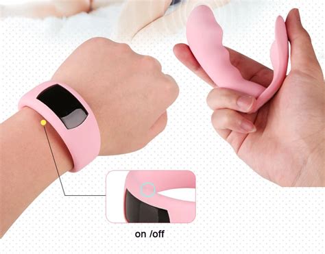 Wristband Remote Control Stimulate G Spot Strap On Dildos Insert Vagina With Vibrator For Women