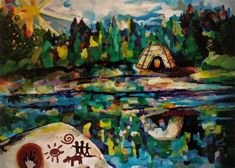 Tangible Art Print Ojibway Camp Anishinaabe Culture Etsy