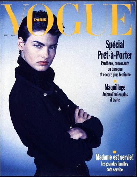 Mode Linda Evangelista Vogue Covers Vogue Paris