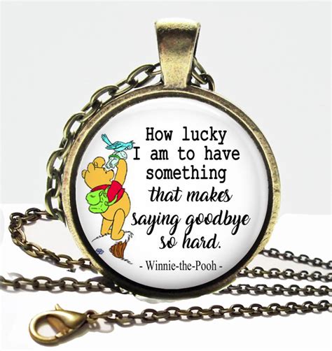 Milne in winnie the pooh. Winnie-the-Pooh Love Quote Glass Top Pendant Necklace How ...