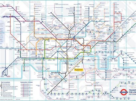 London Travel Card Zones 1 6 Map