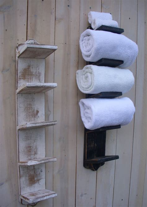 Handmade Bathroom Towel Holder Rack Bath Decor Wood